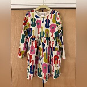 Hanna Andersson Guitar Print Pocket Dress Size 5